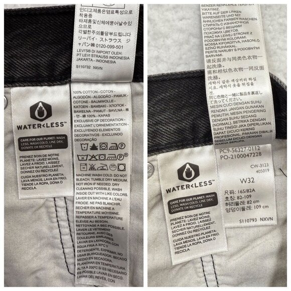 Levis 501 Black Cut Off Button Fly Jean Shorts High Rise Western Womens W32 - Picture 9 of 12